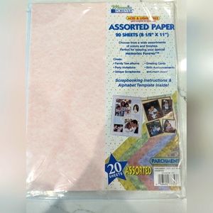Assorted Paper Acid Free 20 sheets for scrapbooking, etc.